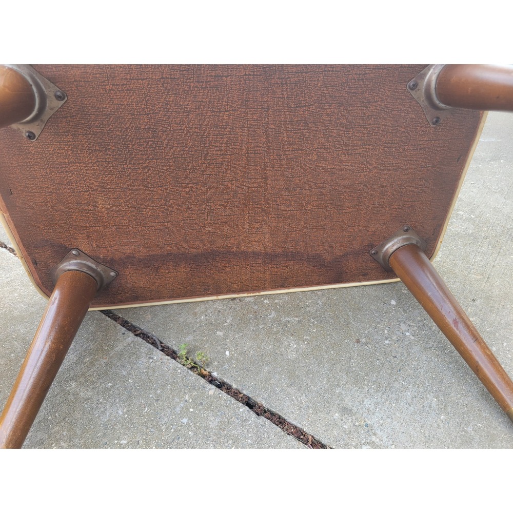 Vtg Babcock Phillips Modern Atomic Harlequin Diamond Vinyl Ottoman Footstool MCM - Picture 6 of 11